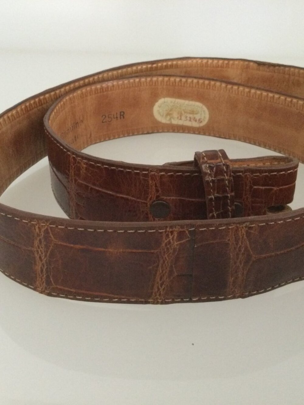 Jacob Hill Genuine Wild American Alligator Belt Size 36